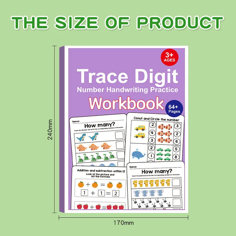 Math Workbook Number Tracing and Addition