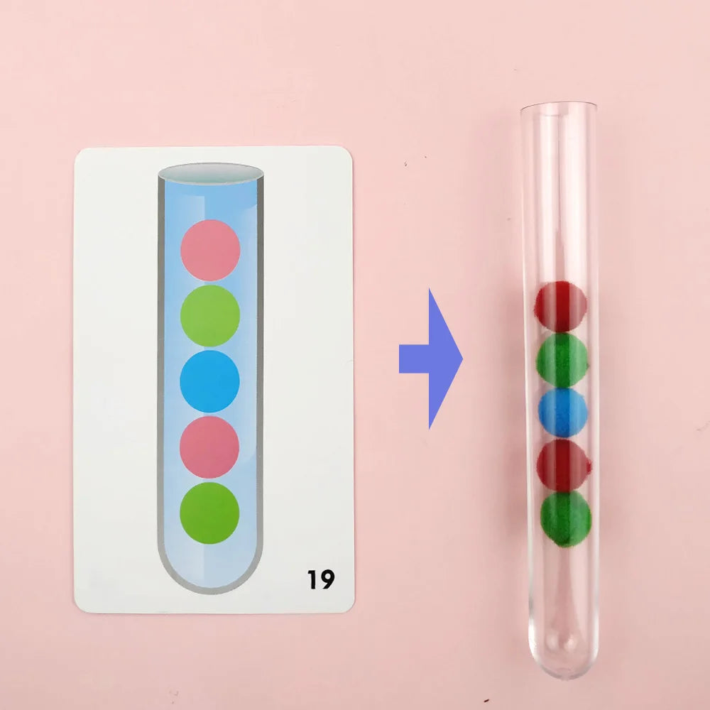 Fine Motor Tweezers Color Sorting Activity Kit