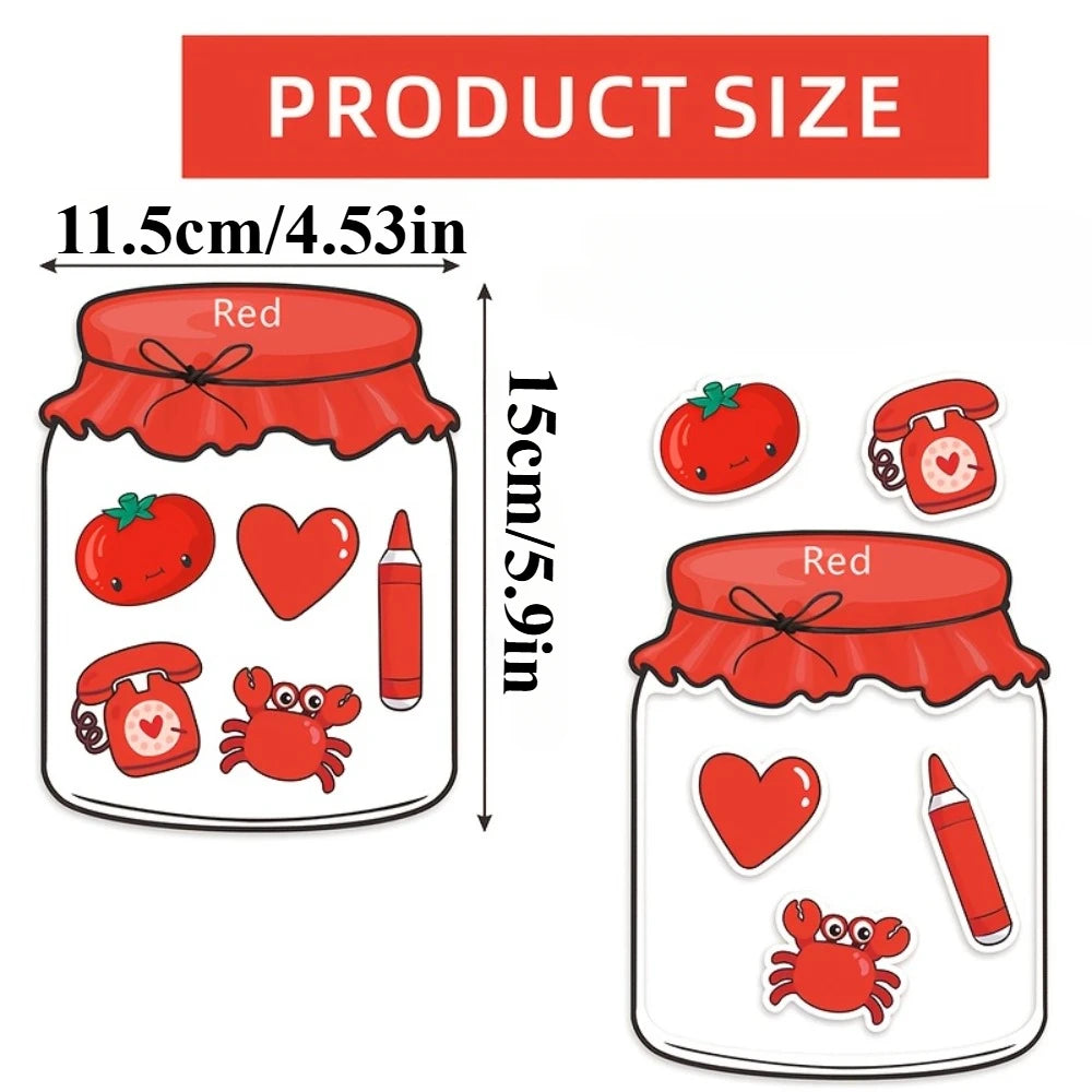 Stick & Sort Magnetic Fruit Color Recognition Learning Set