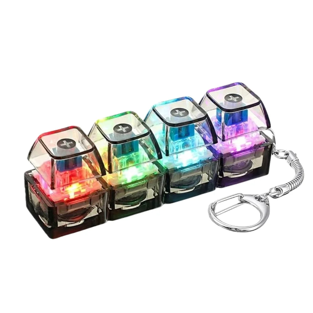Light Up Keyboard Keychain Fidget
