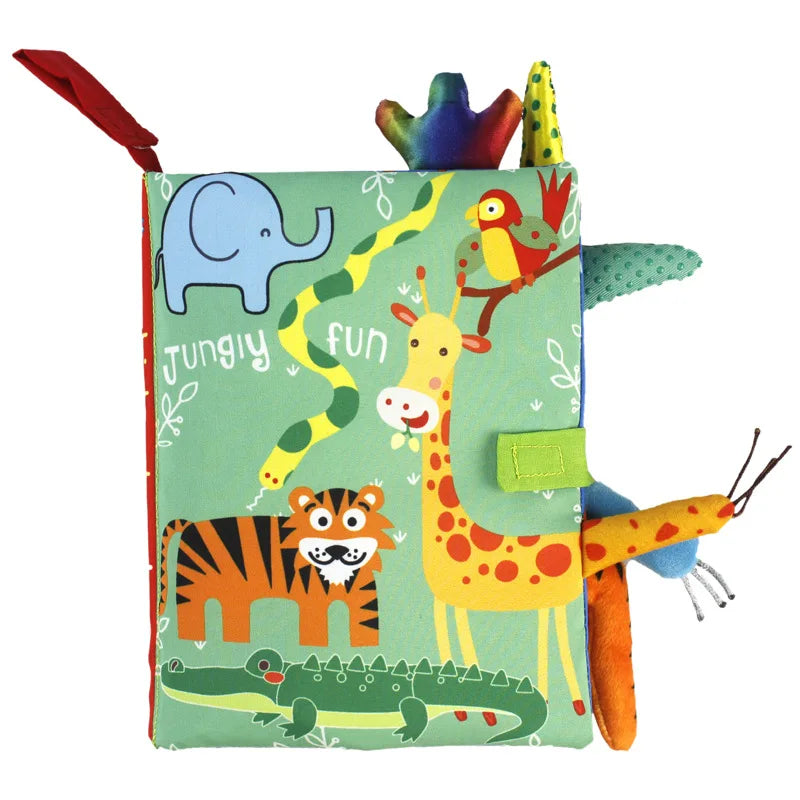 Little Senses Tactile Tail Cloth Rattle Sound Sensory Book