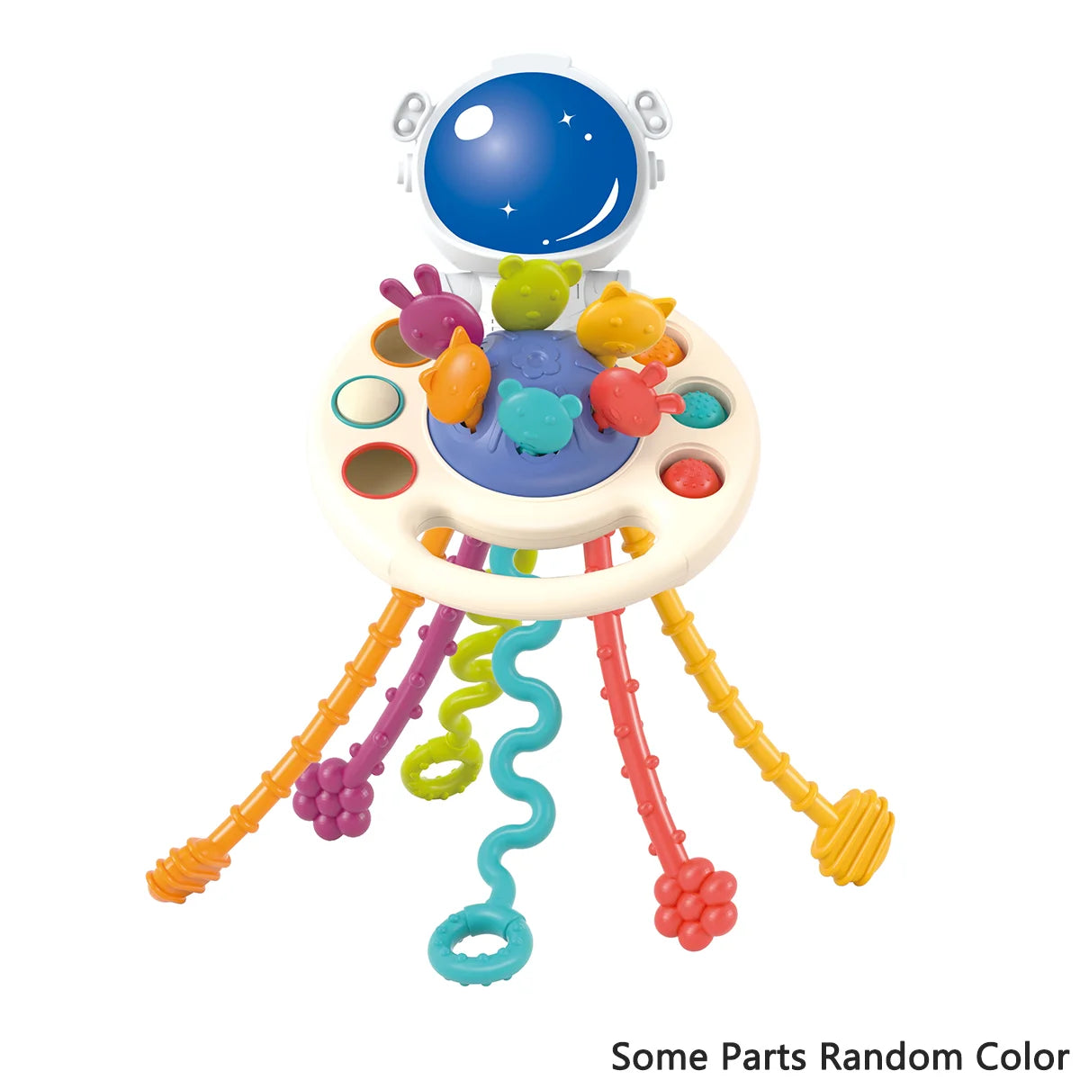 Tug & Rattle Silicone Pull String Teething Sensory Activity Toy