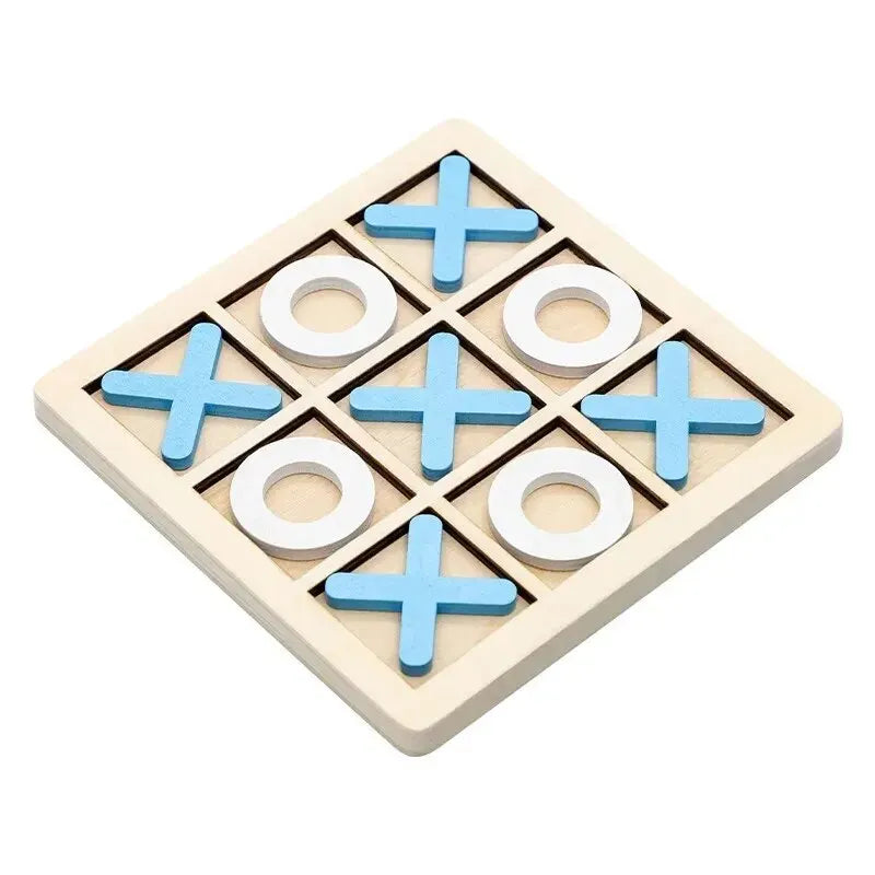 Classic Wooden Tic Tac Toe Board Strategy Game Set
