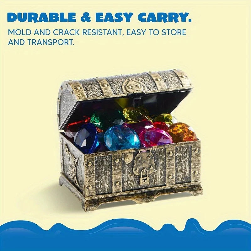Dive & Discover Pirate Treasure Chest Diamond Pool Toy Set