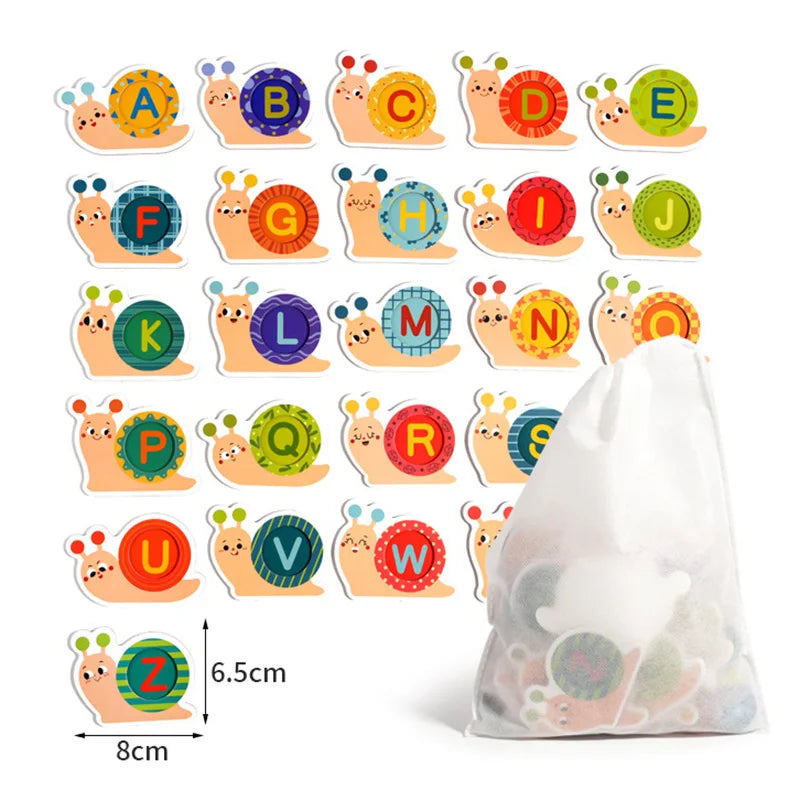 Snail Letter Cognition Spelling Match Set