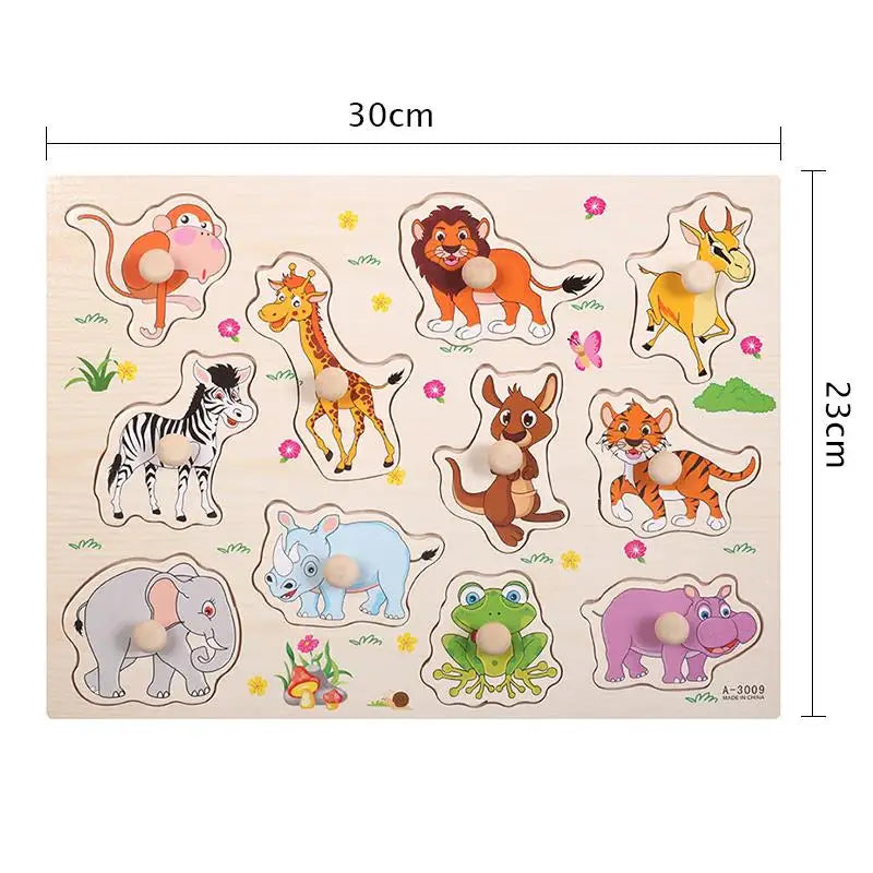 Little Learners Wooden Montessori Puzzle