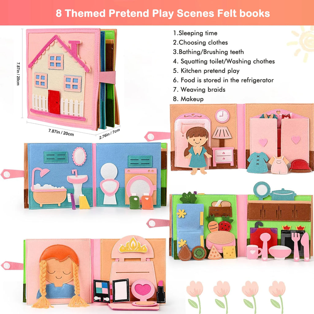 Wonder Explore 3D Felt Busy Book Quiet Book Travel Toy