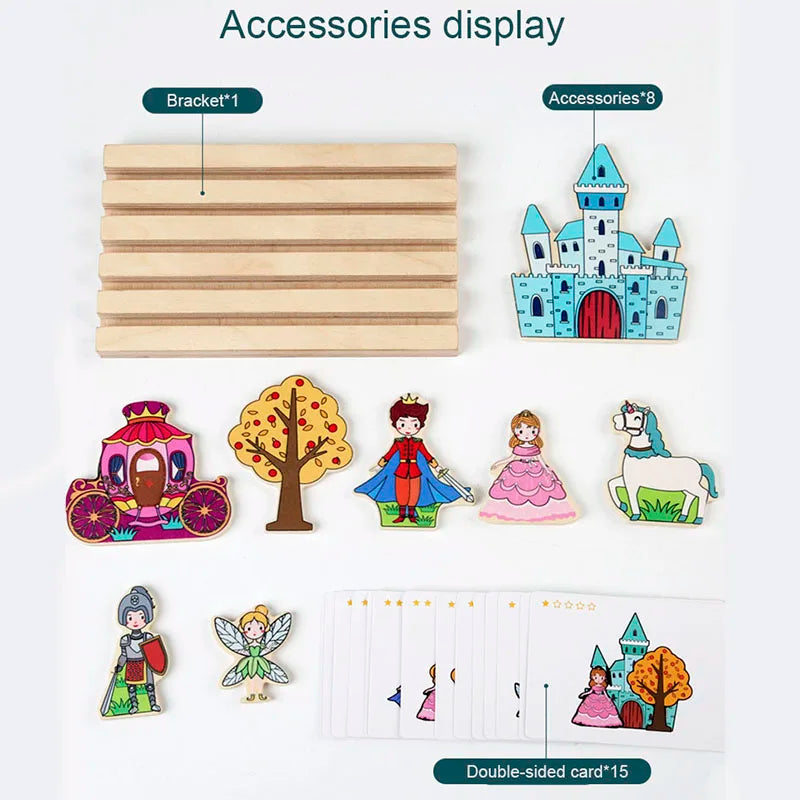 Wooden Logical Shape Matching 3D Puzzle Board