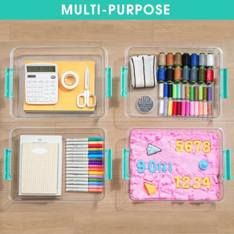 6qt Clear Stackable Sensory Bin Storage Container