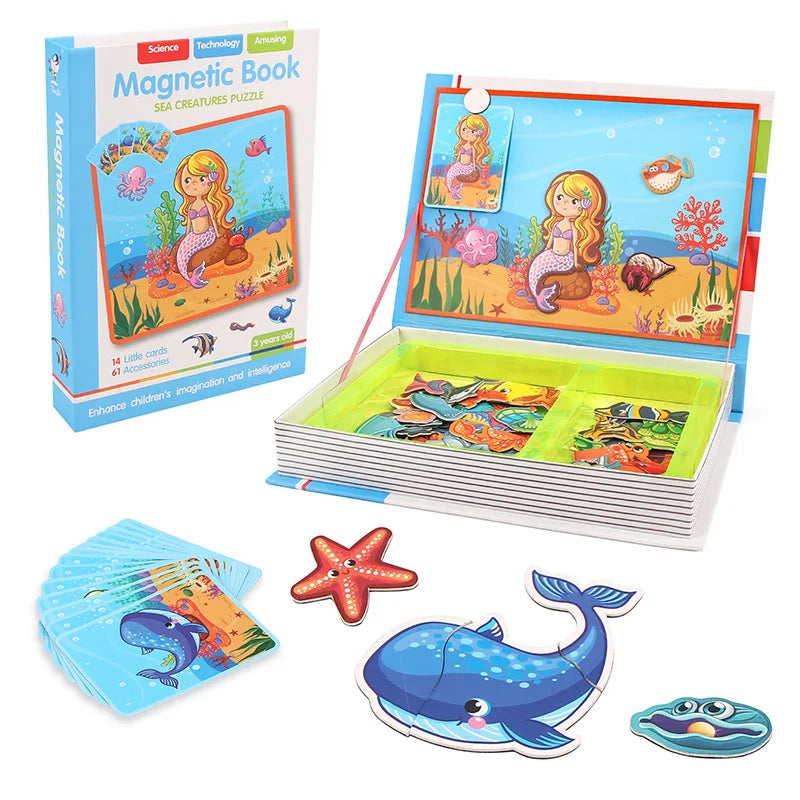 Magnetic 3D Cartoon Puzzle Brain Game