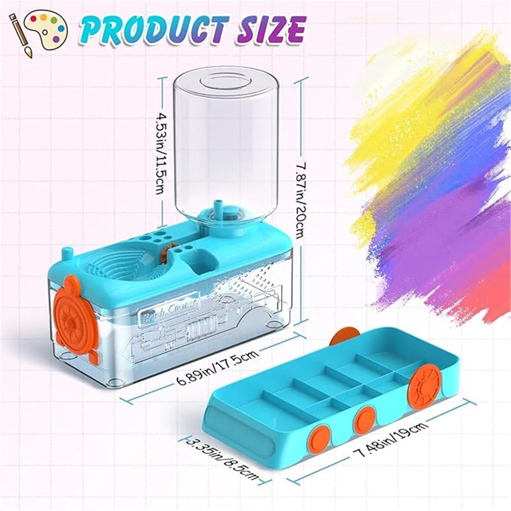 4 in 1 Paint Brush Cleaner Tray Drain Holder Palette Set