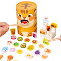 Feed & Play Wooden Tiger Feeding Pretend Play Food Toy Set