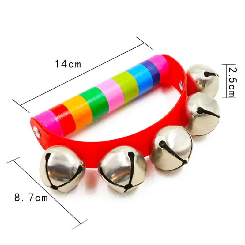 Wooden Hand Bell Early Learning Music Toy