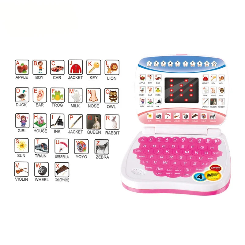 Type & Learn English Learning Machine Laptop Computer Toy Set