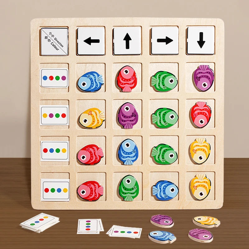 Direction & Color Cognition Wooden Board Game