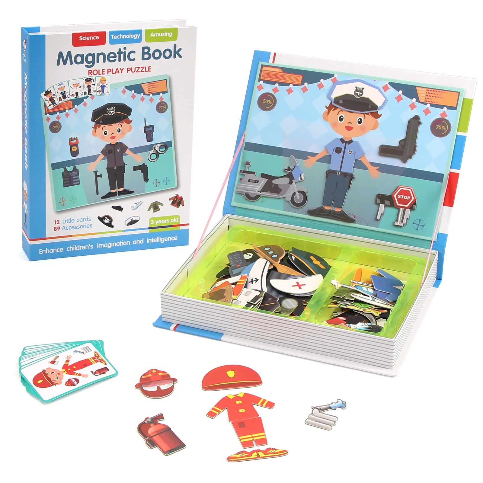 Magnetic 3D Cartoon Puzzle Brain Game