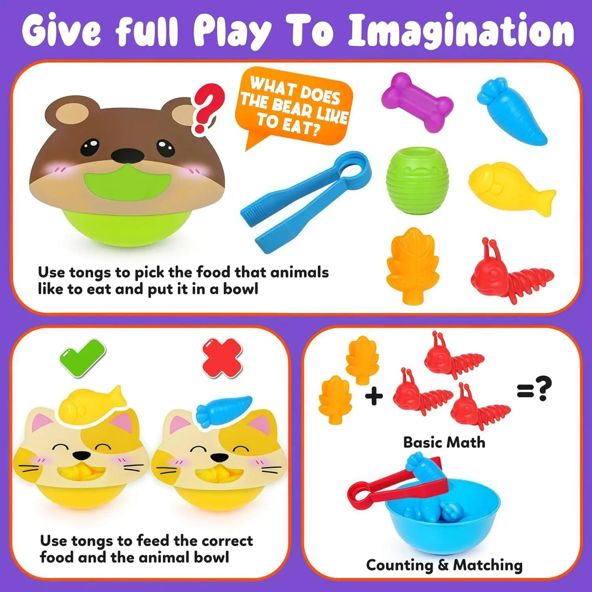 Wonder Match Montessori Animal Sorting and Counting Toy