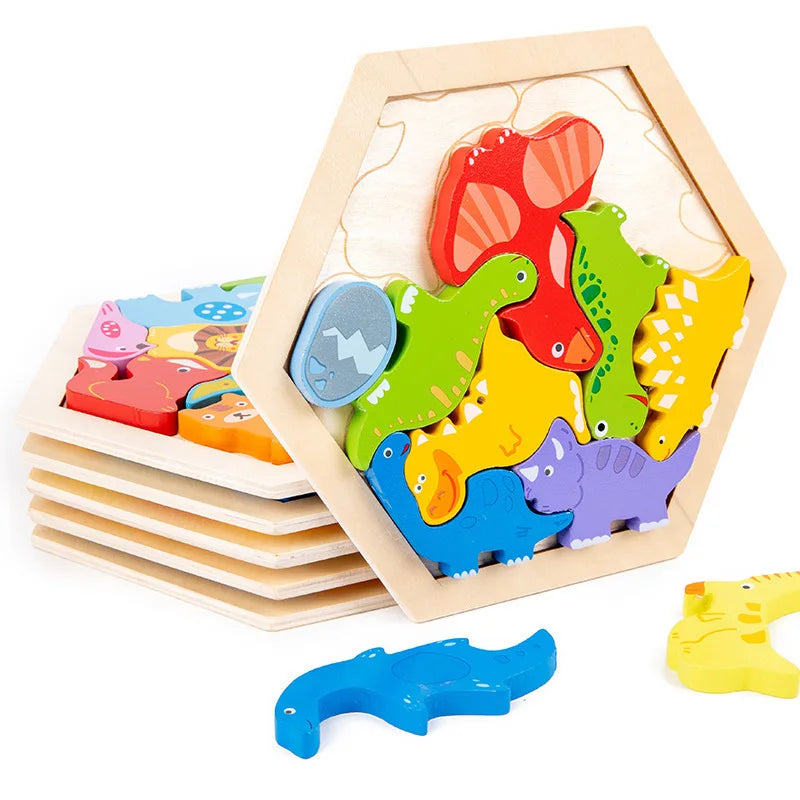 Think & Build Creative 3D Wooden Jigsaw Intelligence Puzzle