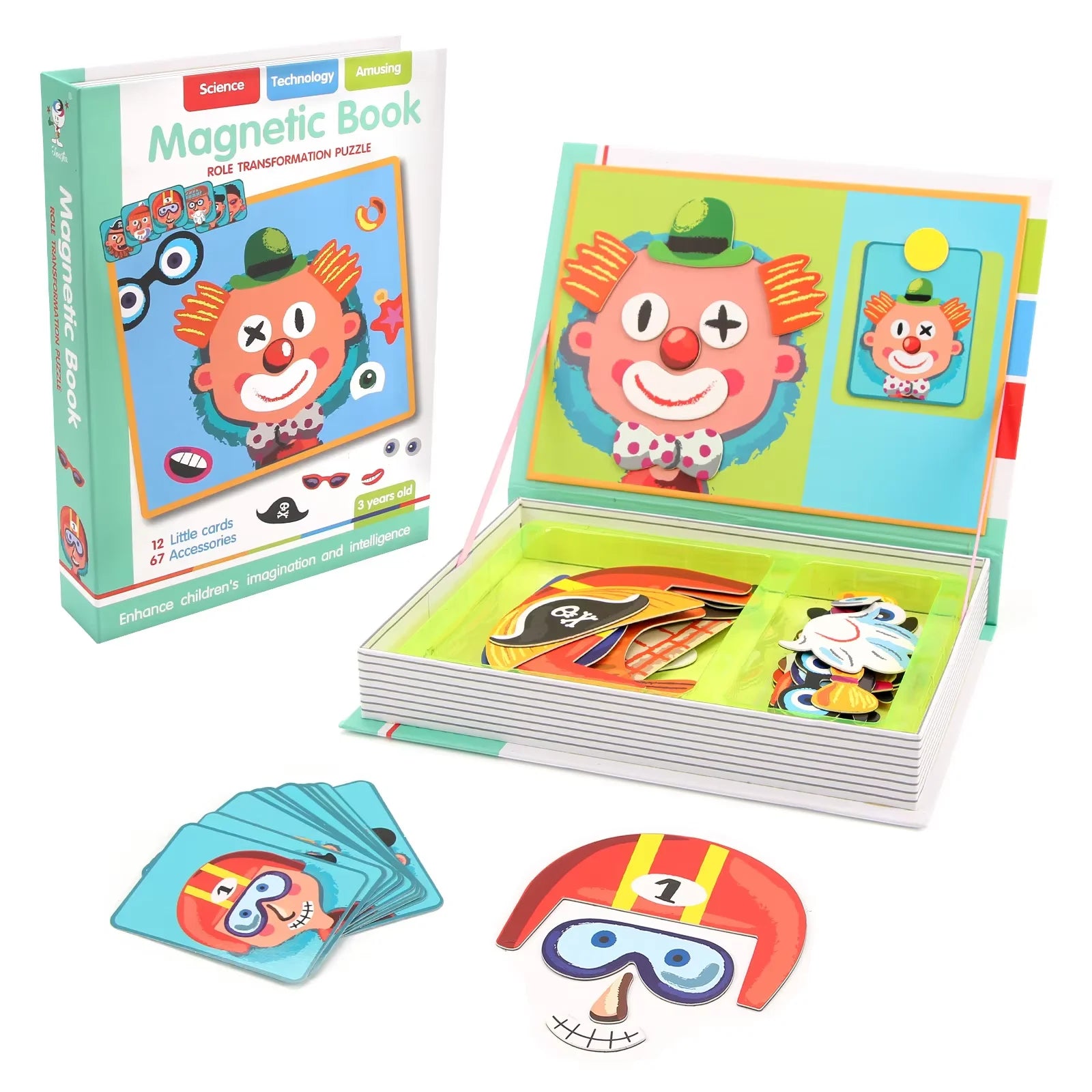 Magnetic 3D Cartoon Puzzle Brain Game