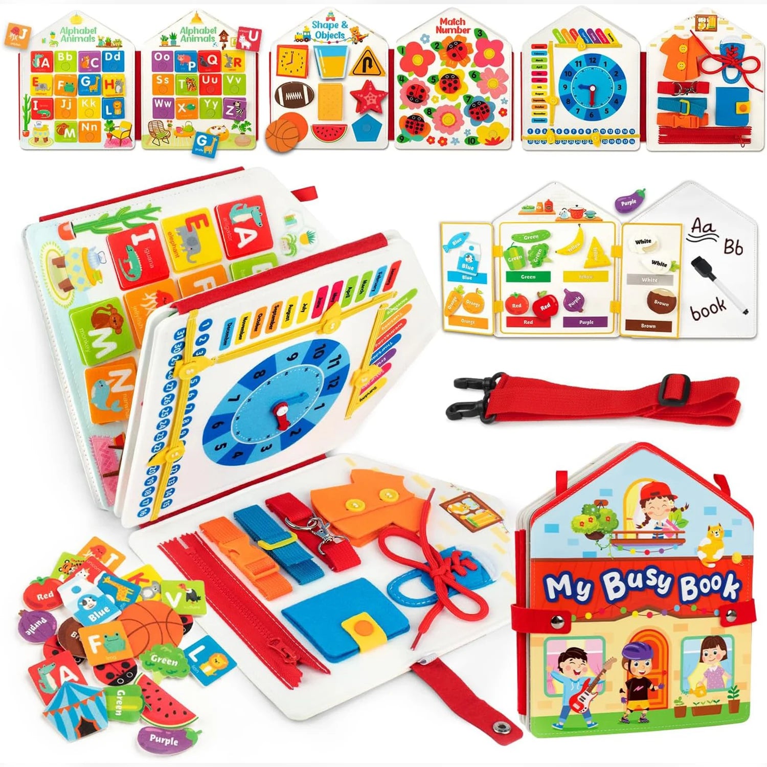 Montessori Felt Sensory Busy Book Fine Motor Activity Set