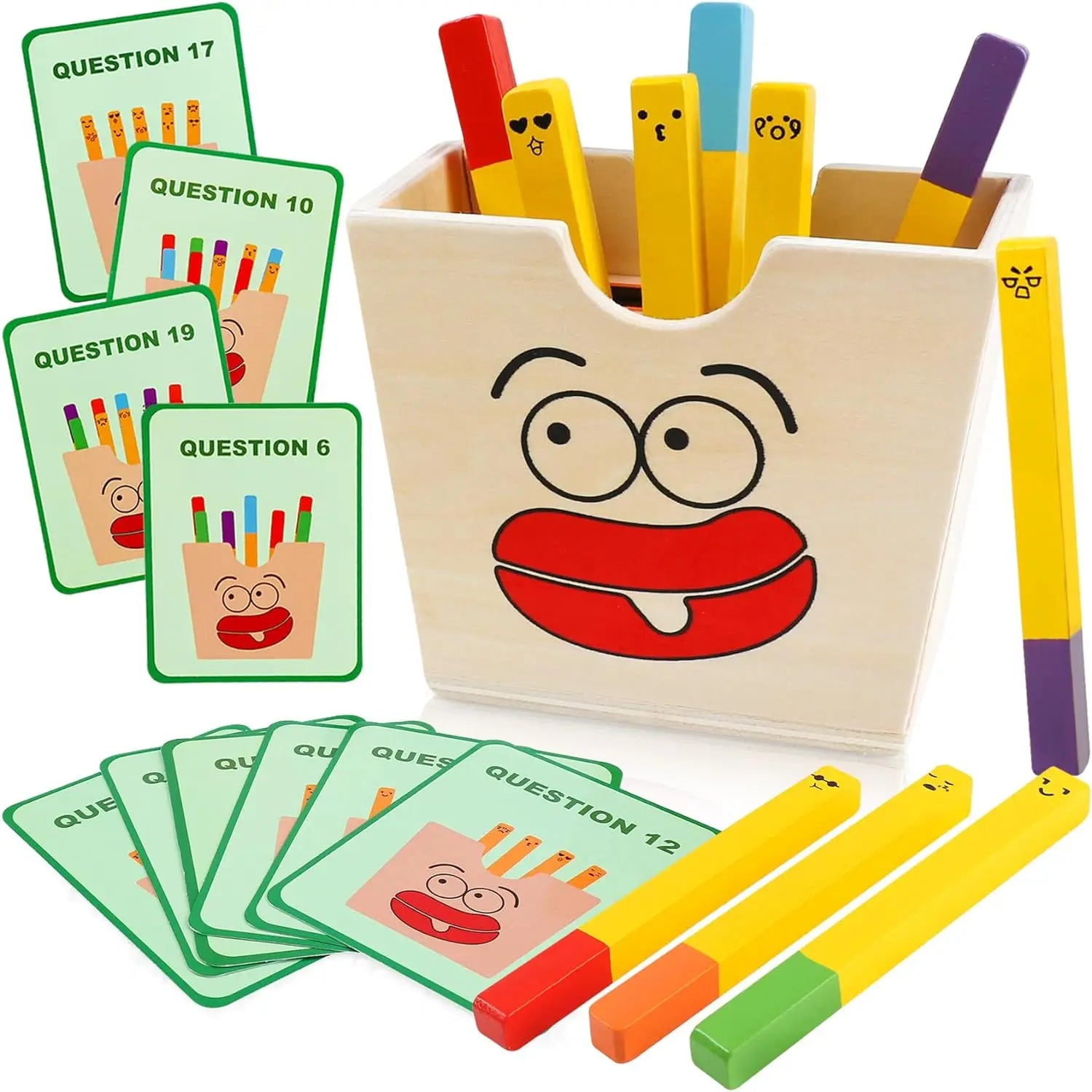 Stack & Serve Wooden Fast Food Pretend Play Set