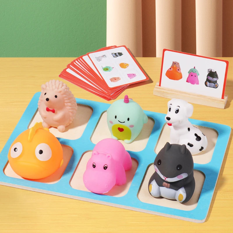 Find & Match Montessori Animal Hide Seek Sorting Match Game