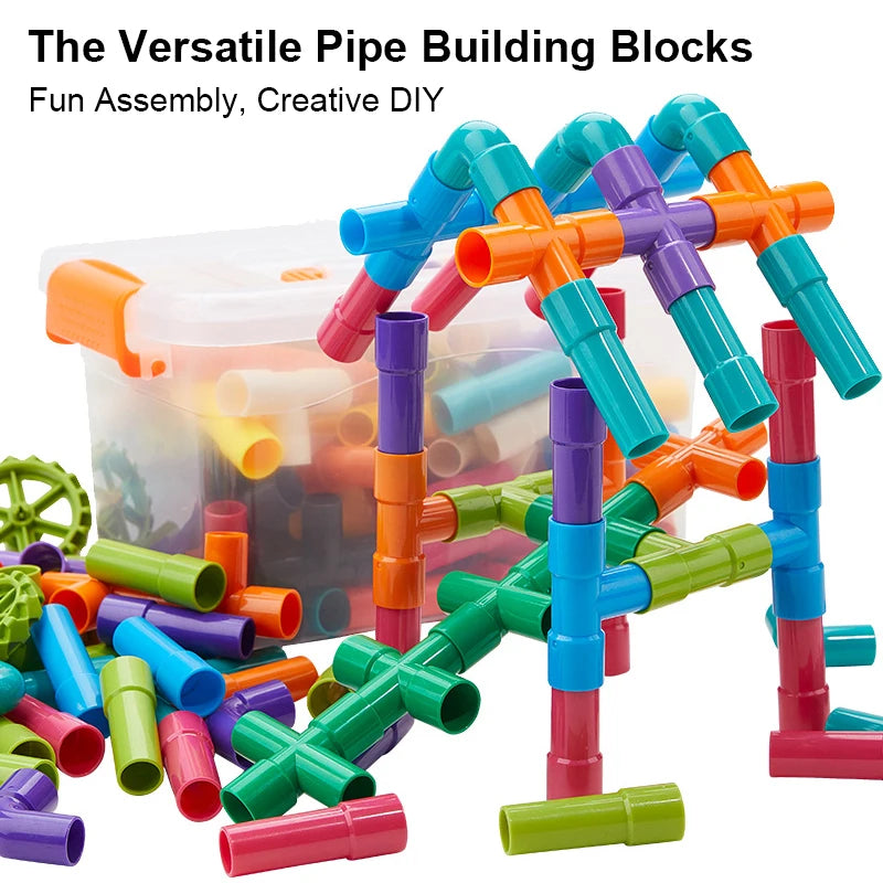 Pipeline building block assembly set