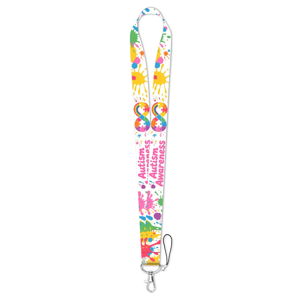 Autism Awareness Puzzle Credential Holder Lanyard