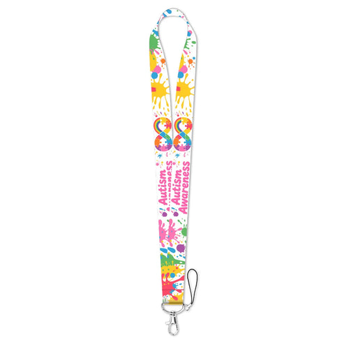 Autism Awareness Puzzle Credential Holder Lanyard