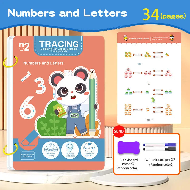Trace & Erase Magic Reusable Drawing Workbook
