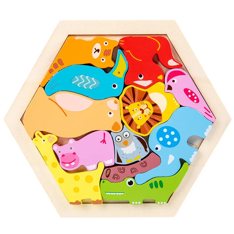 Think & Build Creative 3D Wooden Jigsaw Intelligence Puzzle