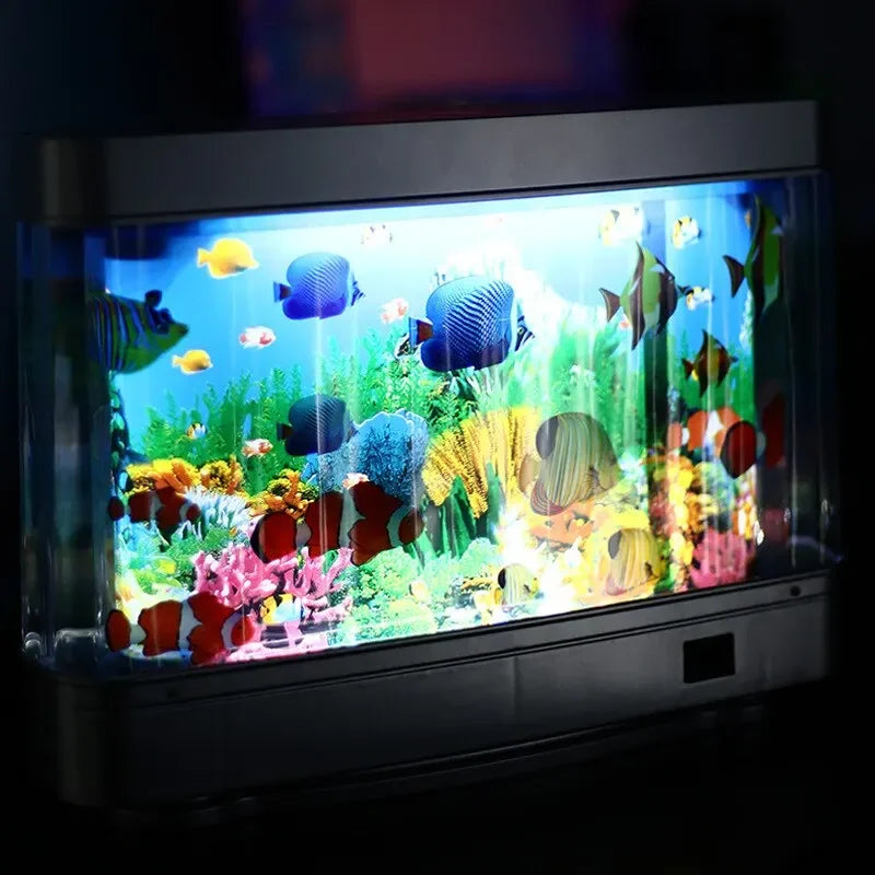 Ocean in Motion Tropical Fish Tank Calming Night Light