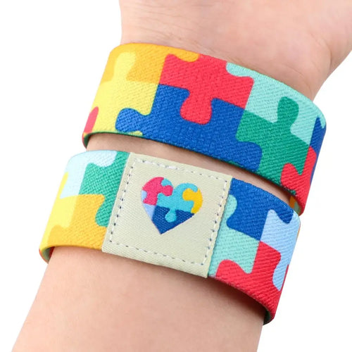 Autism Awareness Stretch Cuff Wristband Gift