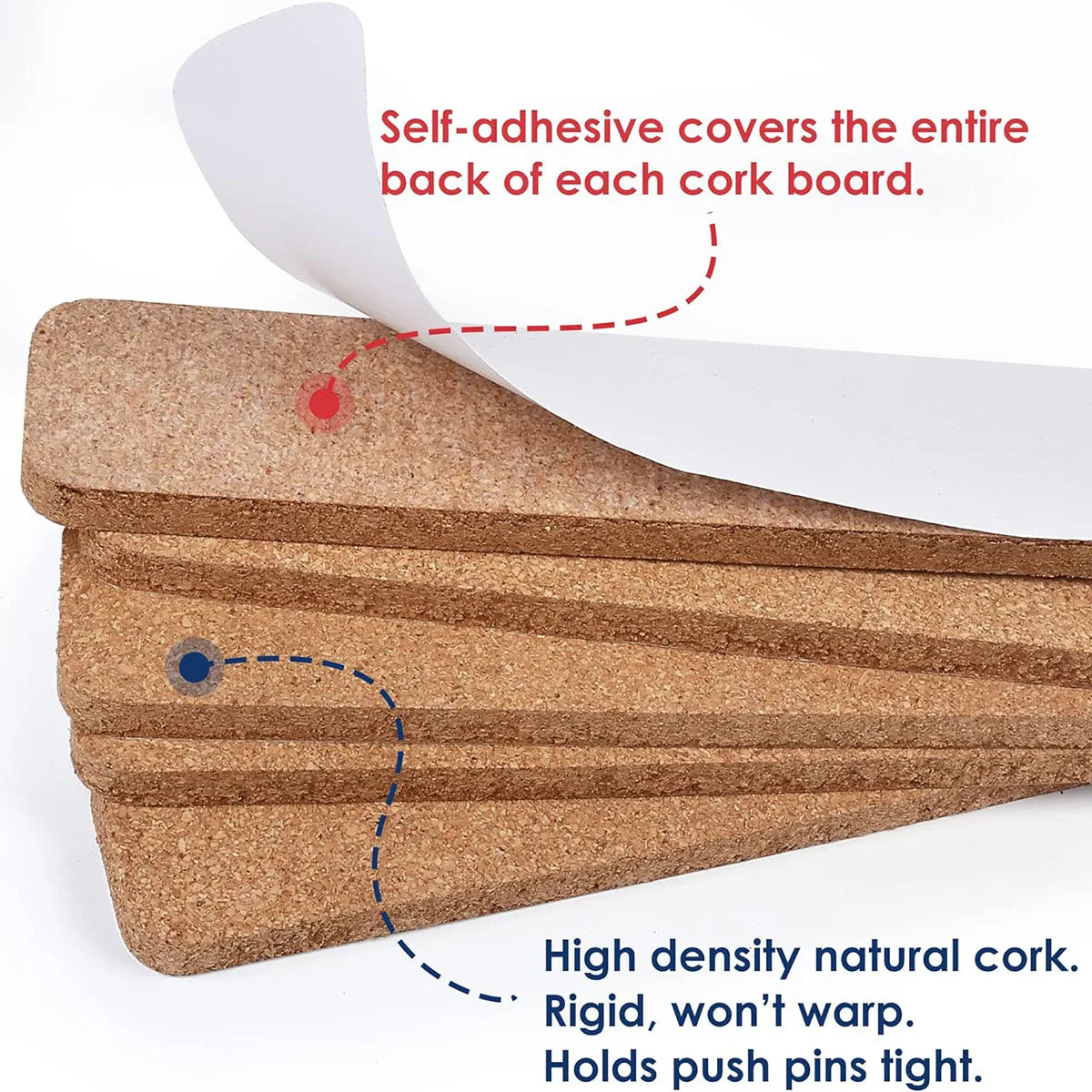 3 Pcs Small Cork Wall Bulletin Board Pack