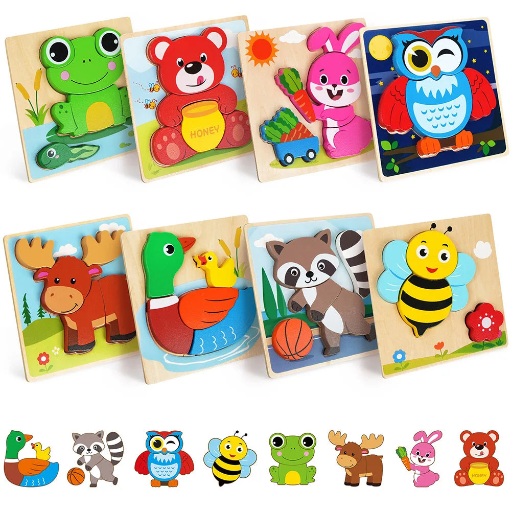 Animal Friends Wooden Puzzle Pack