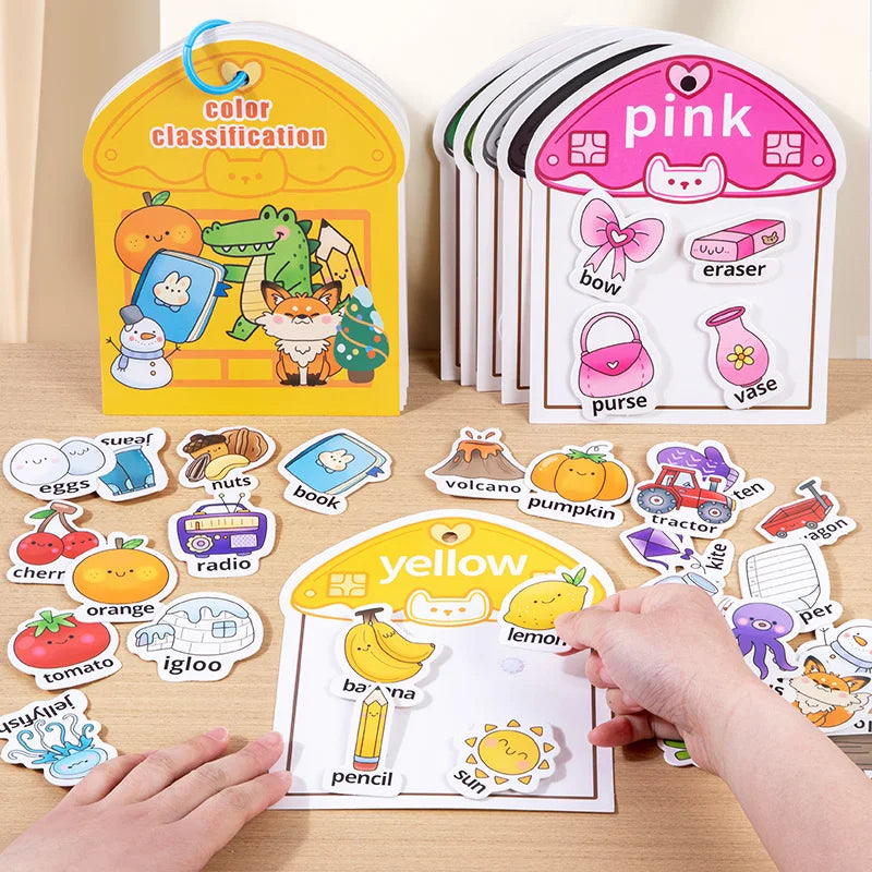 Velcro Quiet Book Color Recognition Learning Activity