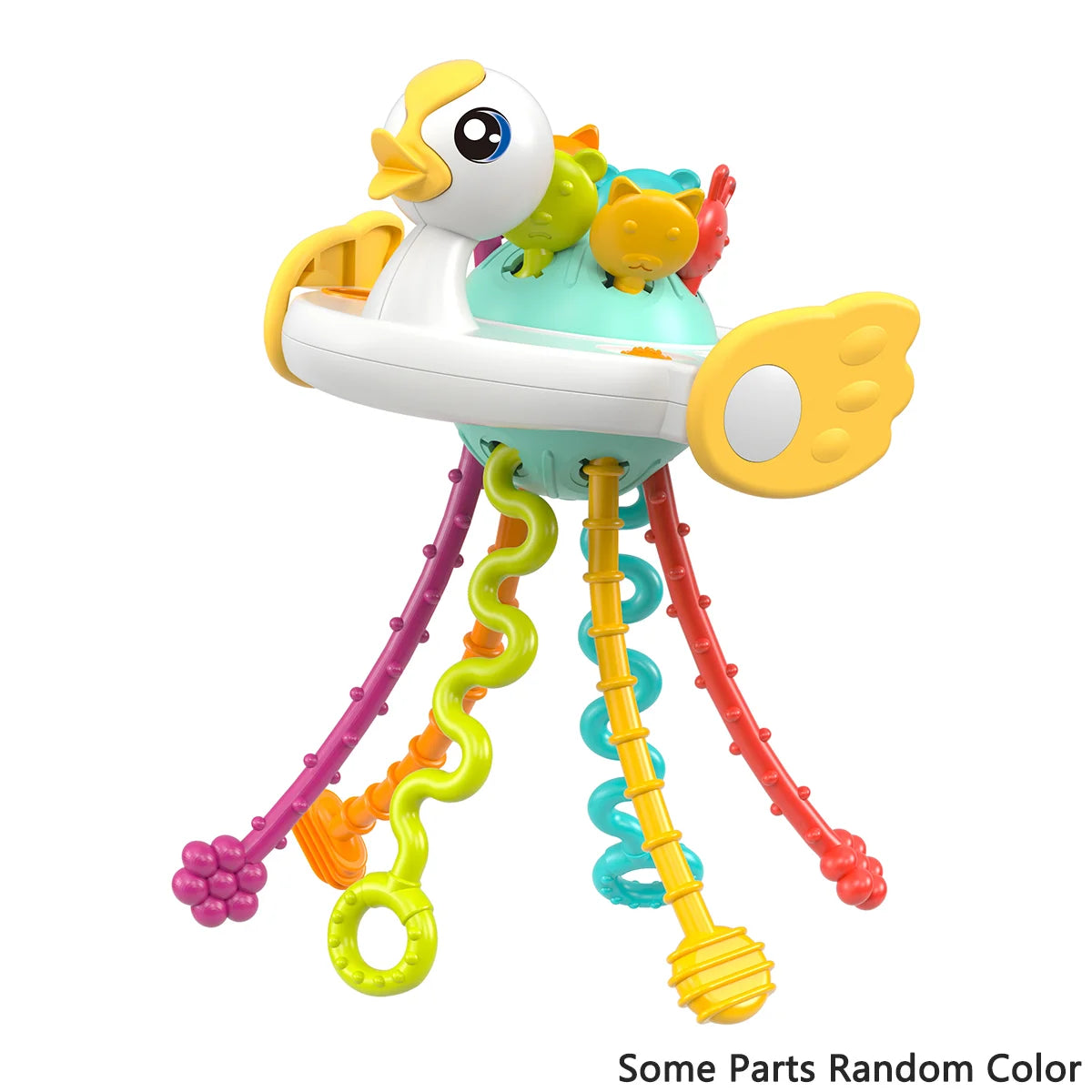 Tug & Rattle Silicone Pull String Teething Sensory Activity Toy