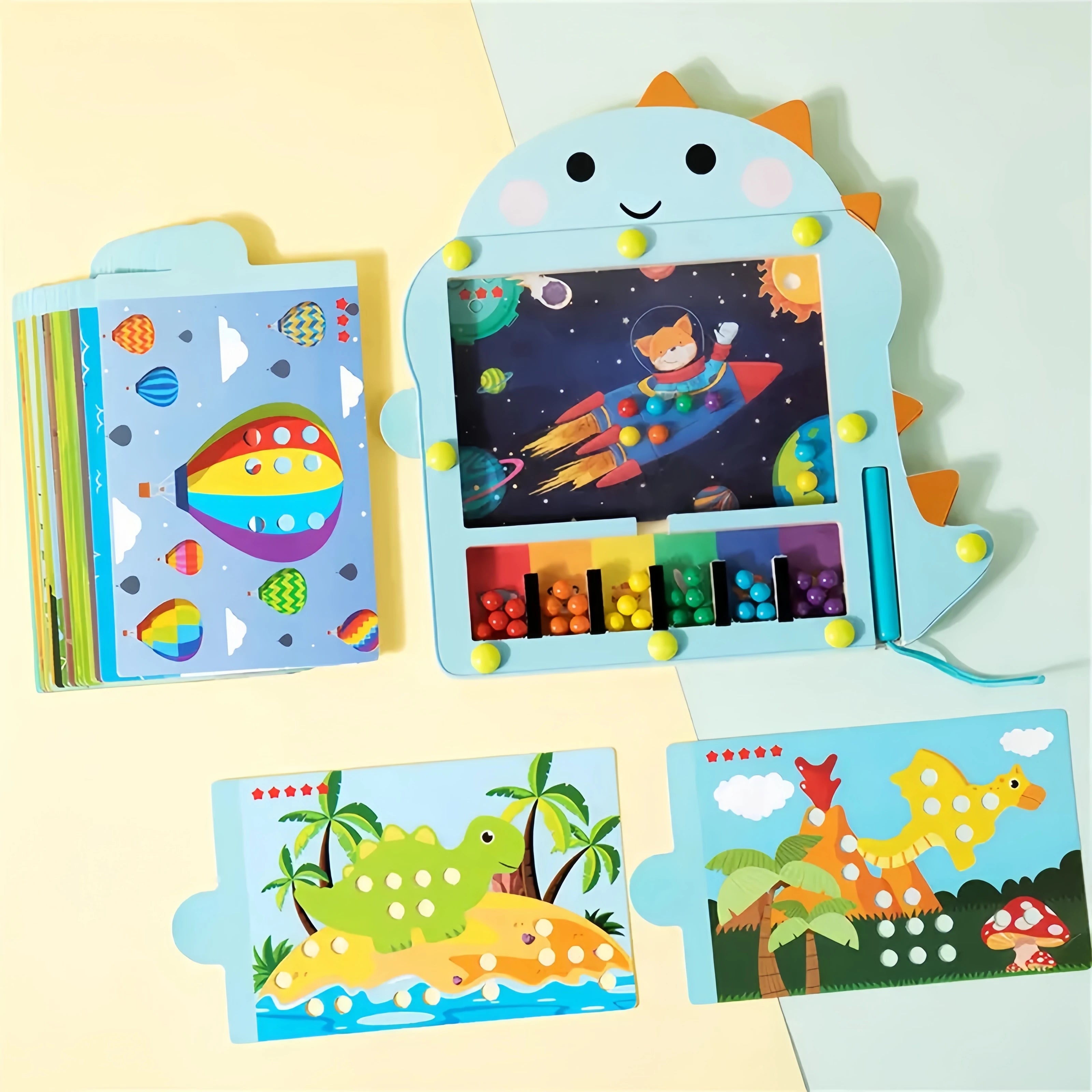 Magnetic Dinosaur Color Sorting Puzzle Board