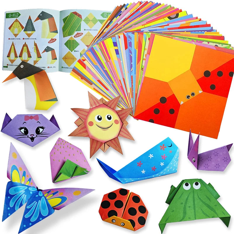 Origami Kit Paper Craft Guiding Book DIY Set