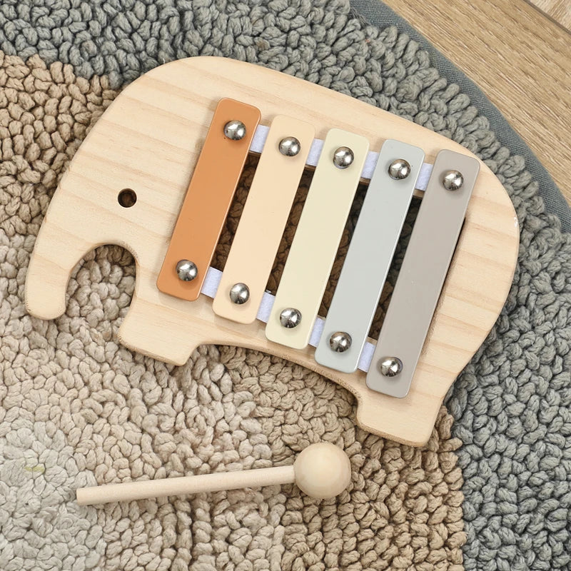 Little Musician Cartoon Elephant Montessori Xylophone Music Toy