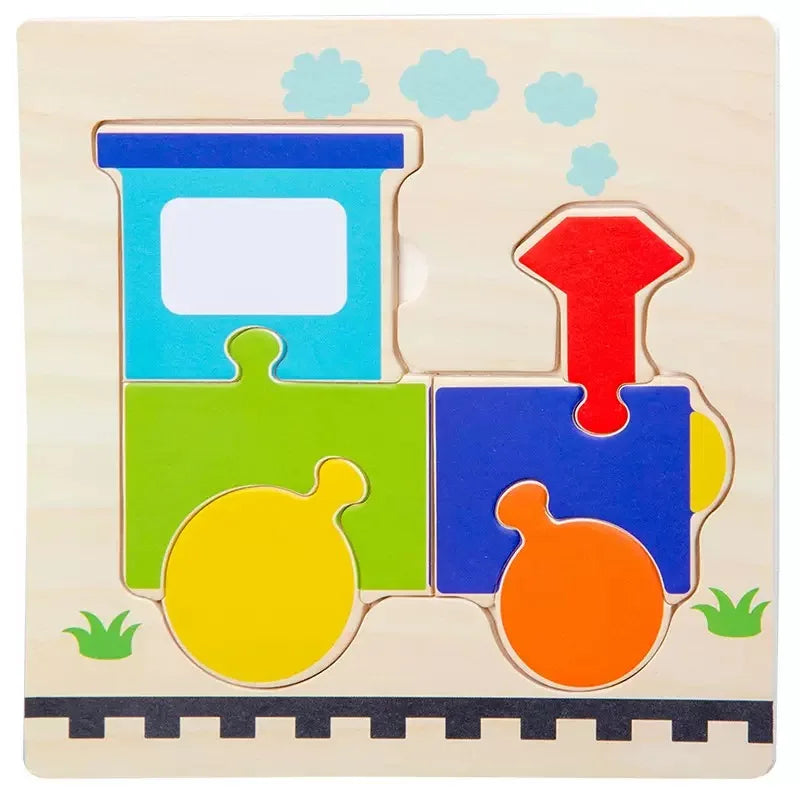 Wooden 3D Tangram Shape Animal Intelligence Puzzle Set