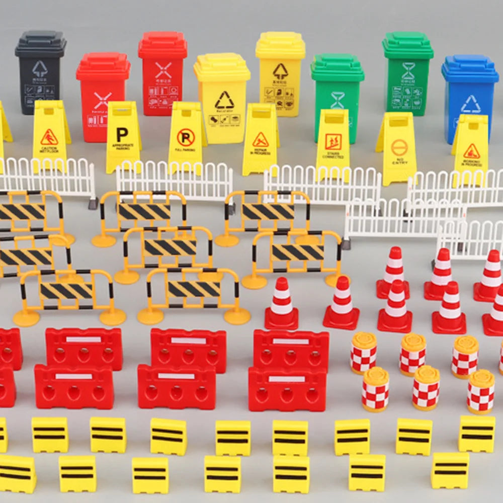 Construction Street Sign Sensory Bin Play Set