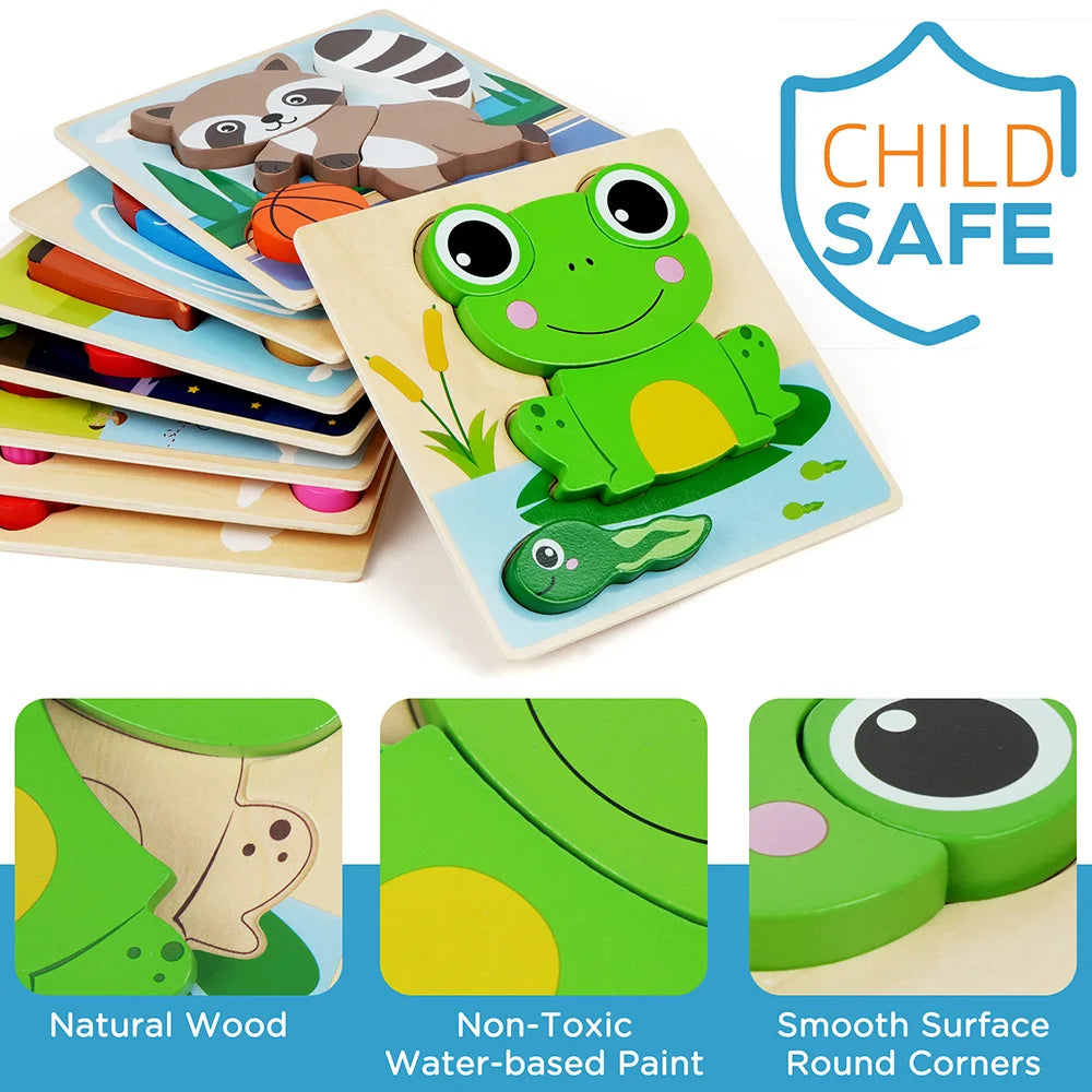 Animal Friends Wooden Puzzle Pack
