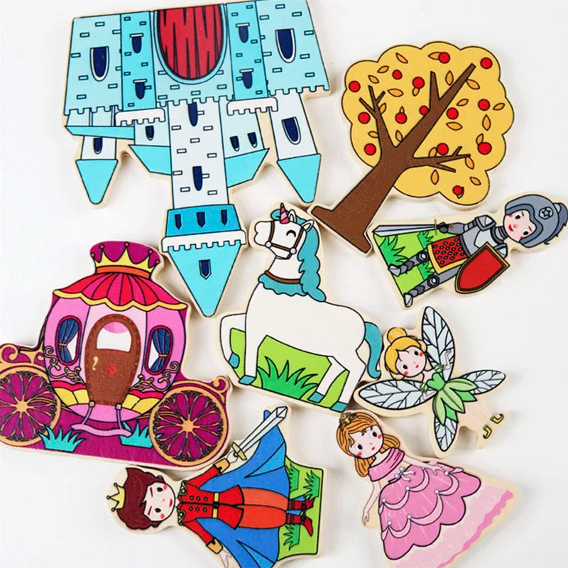 Wooden Logical Shape Matching 3D Puzzle Board