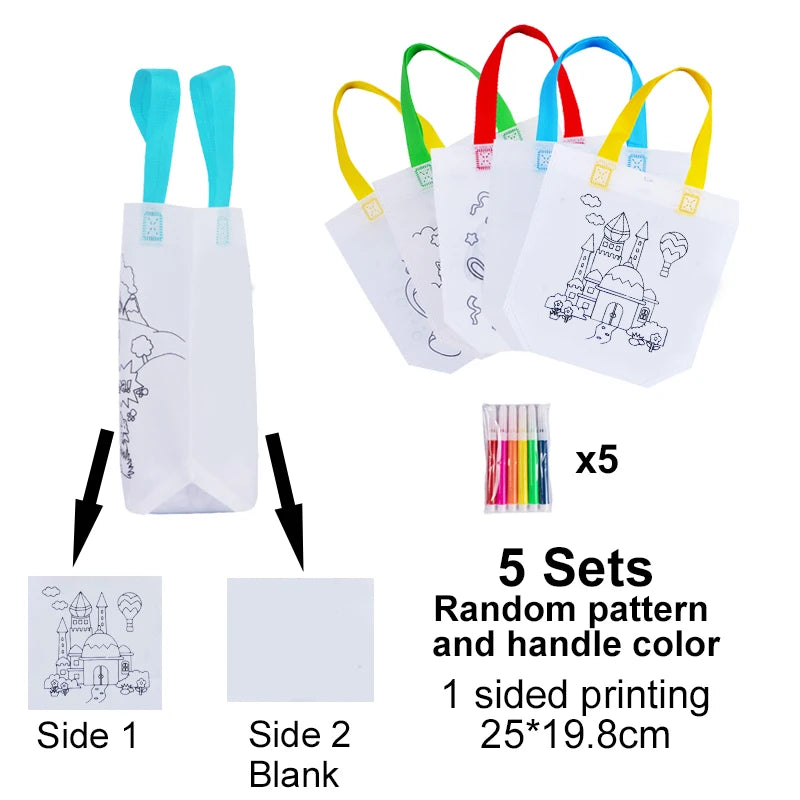 Little Artists DIY Graffiti Coloring Craft Bag