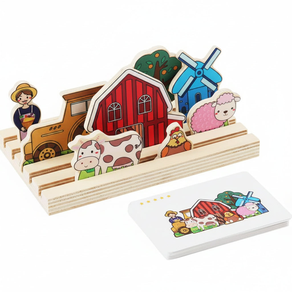 Wooden Logical Shape Matching 3D Puzzle Board