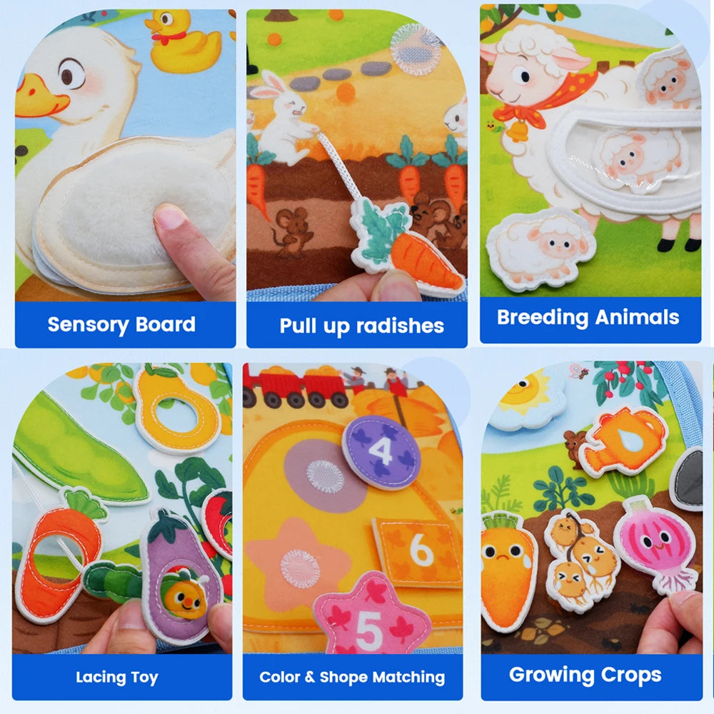 Wonder Farm 3D Felt Busy Board Quiet Book