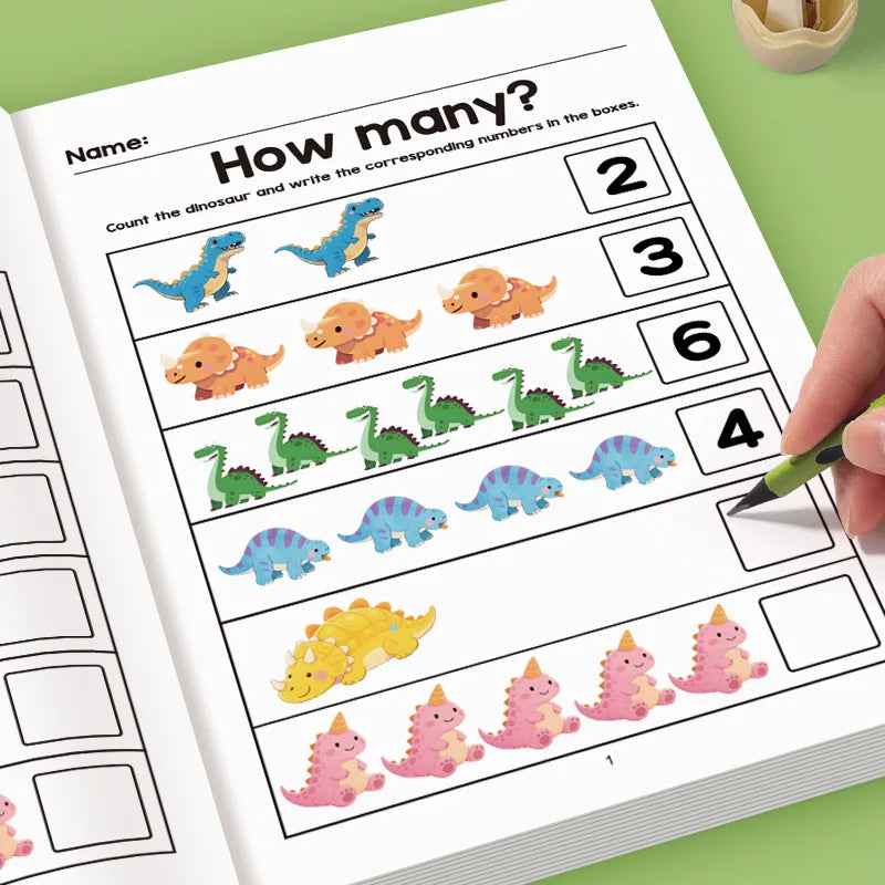 Math Workbook Number Tracing and Addition
