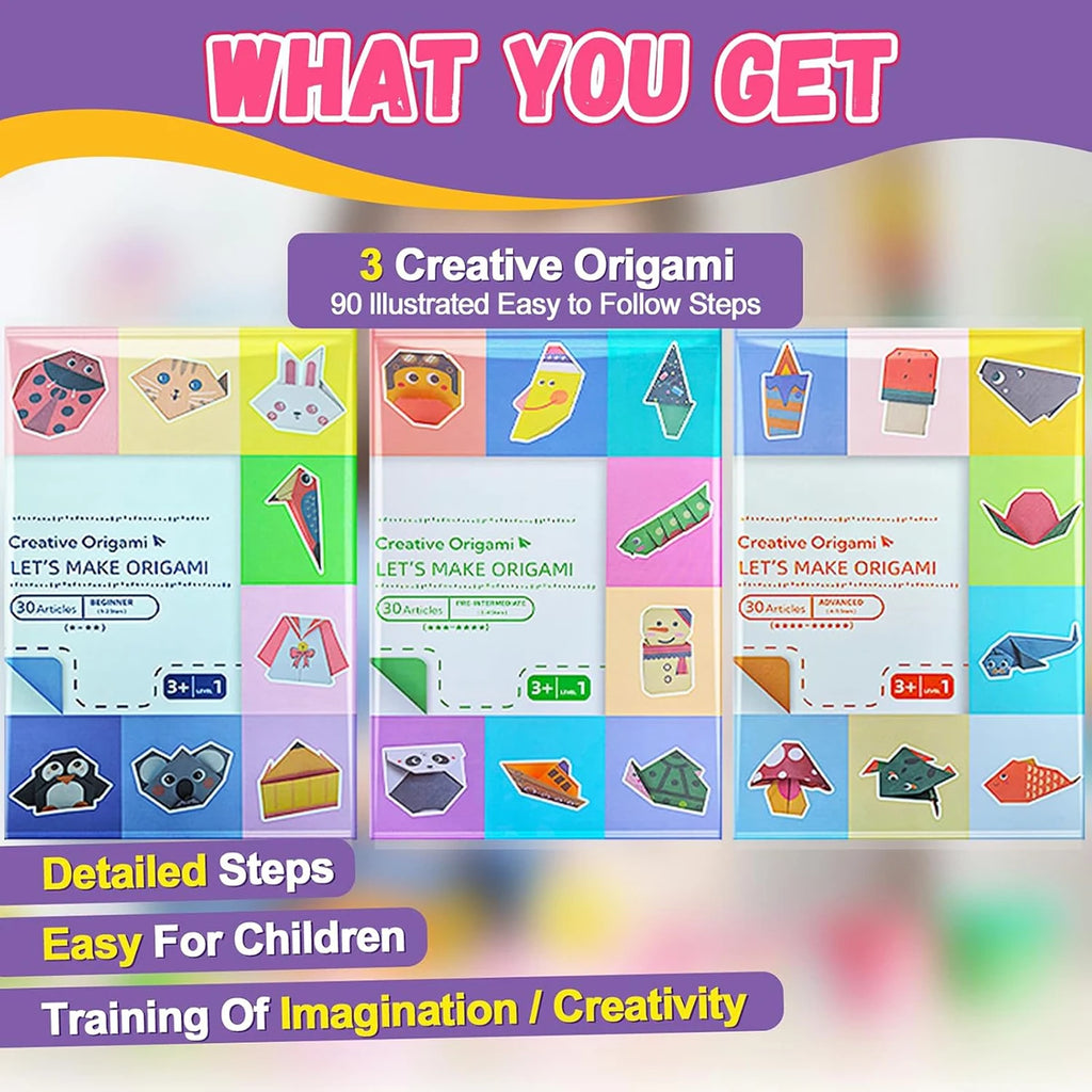 Origami Kit Paper Craft Guiding Book DIY Set