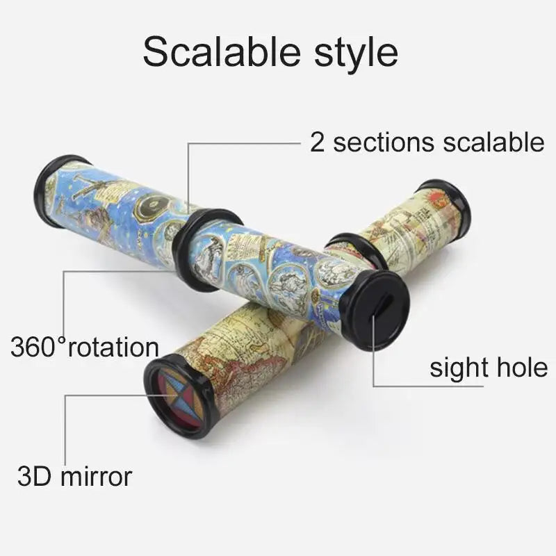Magic Rotating Adjustable Kaleidoscope Color World Toy